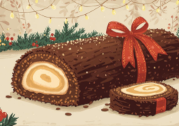 Bûche chocolat insert vanille/gelée de fruits rouges